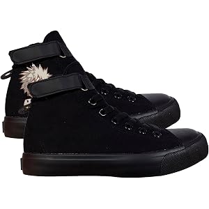 DHSPKN Mha Merch Canvas Shoes Deku Sneakers for Teen Girls | Mha Cosplay Women Sneakers Kacchan Anime Gifts for Girls Hallowe