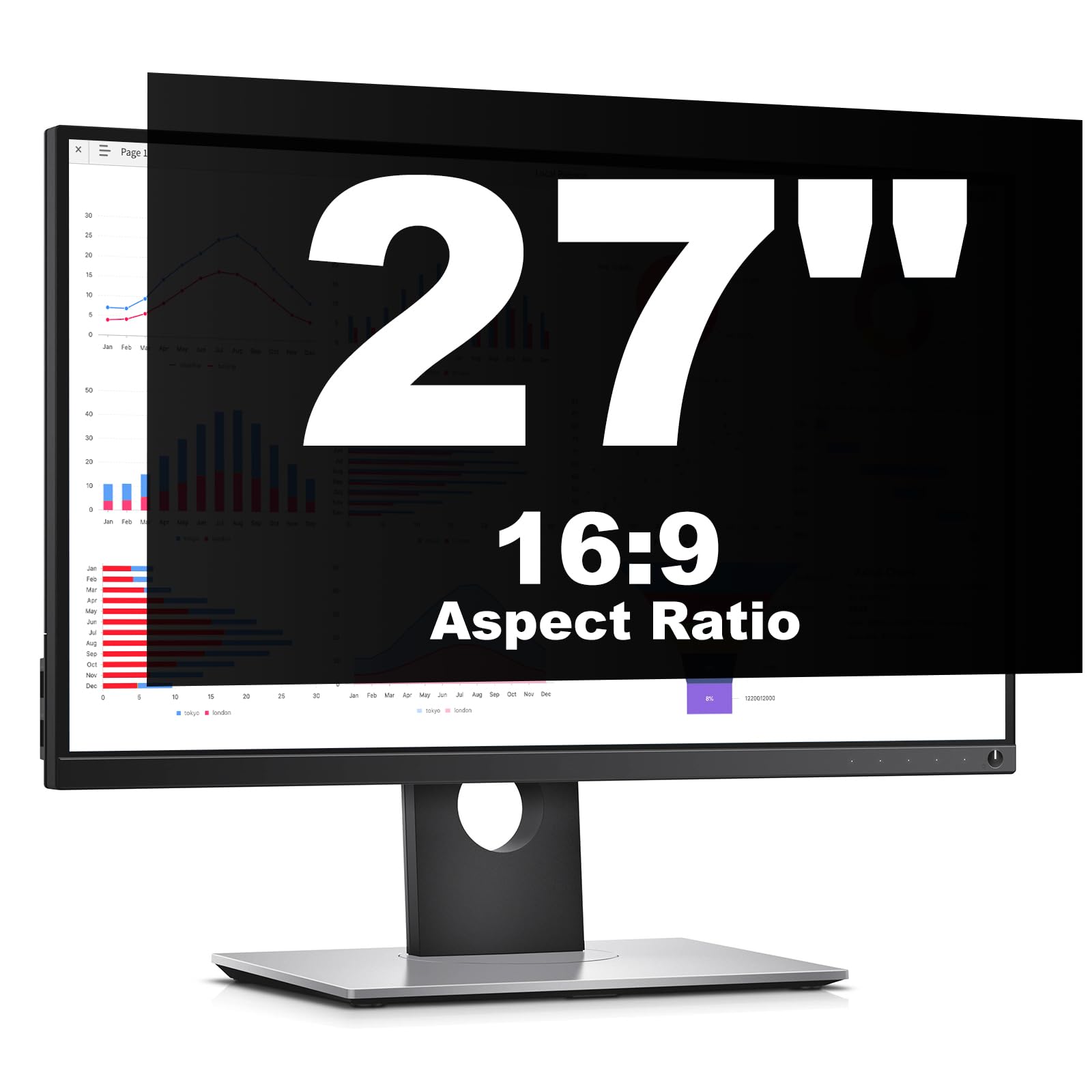 27 Inch Computer Privacy Screen Protector for HP