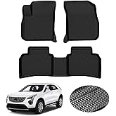 KUST Custom Fit Floor Mats for 2019-2025 Cadillac XT4 Accessories All Weather Floor Liners Rubber 1st & 2nd Row Black Non-Slip High Edge