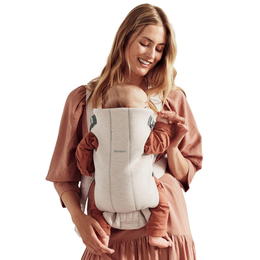 BabyBjörn Baby Carrier Mini, 3D Jersey, Light Beige