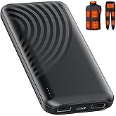 BIUMVP Heated Vest Battery Pack,10000mAh 5V 2A Power Bank Specially Designed for Heated Jacket, Heated Clothes,Heated Coat,Heated Pants.