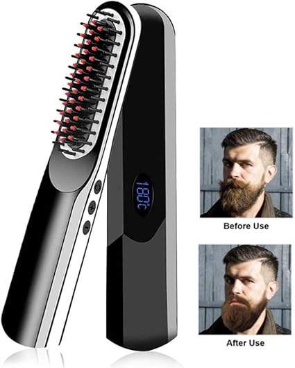 Amazon Com Comb Men S Negative Ion Beard Brush Smart Usb Charging