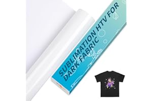 HTVRONT Sublimation HTV for Dark/Light Fabric - Matte Sublimation Vinyl 12" X 10FT for T-Shirts - Work Together with Sublimation PaperSublimation InkHeat Press