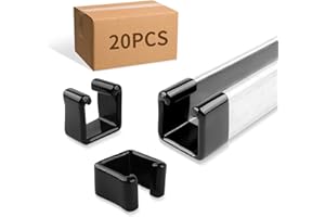 AOIGU 1-5/8" Safety Strut Channel End Cap,20PCS Black Rubber End Caps for Standard Unistrut Channel,Protection Cover for Square Metal Tubing (20)