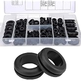 Wolfride 180Pcs Rubber Grommet Assortment Kit O Ring Washer Set Rubber Wire Grommets| 1/4", 5/16", 3/8", 7/16", 1/2", 5/8", 7/8", 1"