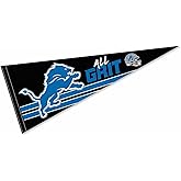 WinCraft Detroit Lions All Grit Pennant Banner Flag, 12x30"