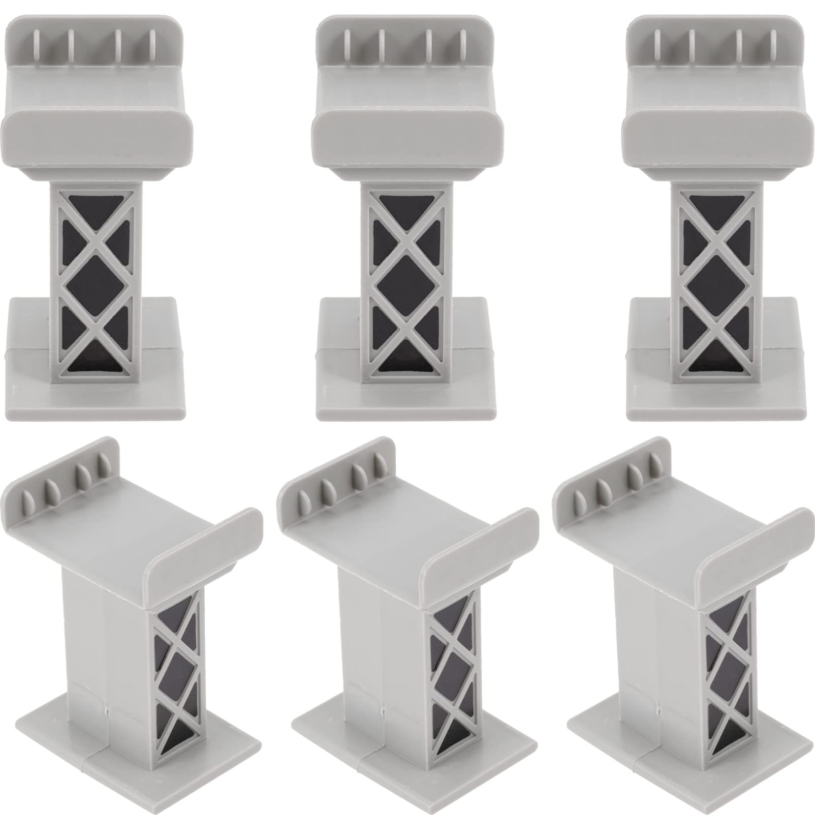 STOBOK Train Track Accessories 6pcs Grey Train Track Bridge Pier Toys Track Railway Accessories Train Bridge Support Risers Kids Toy s Connectors