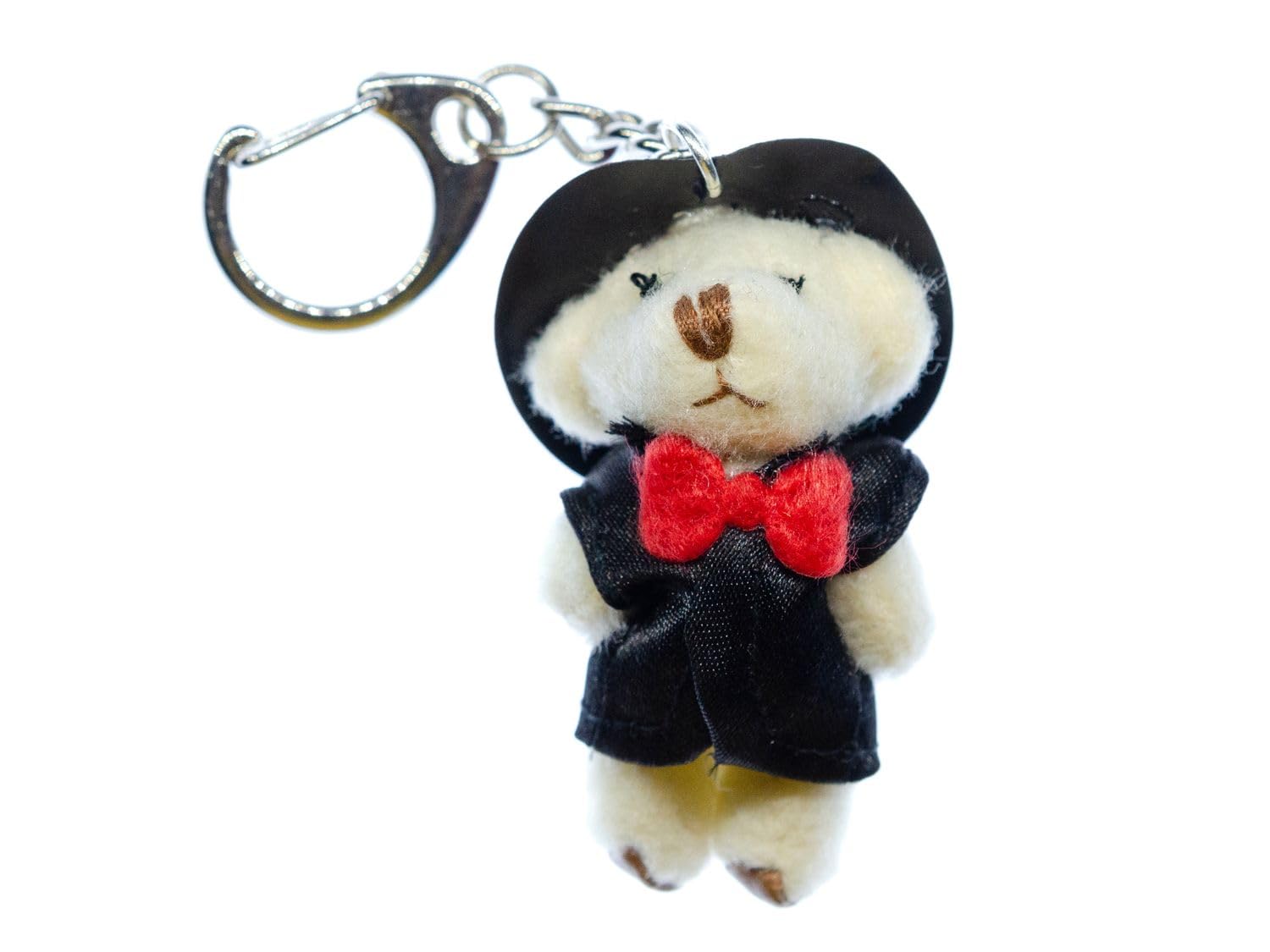 Miniblings Groom Teddy Key Ring Chain Bear Wedding Marriage Plush