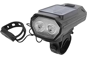 BAFOVY Solar Bike Light, High Brightness LED with Antiglare Beam, 120dB Horn and Dual Charging, Ideal for Night Cycling and U