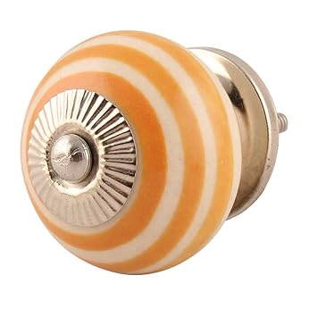 Indian Shelf Handmade Ceramic Stripe Cupboard Knobs Drawer Pulls