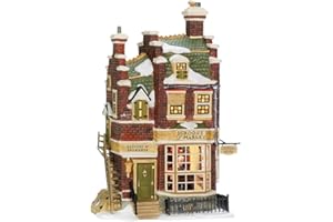 Department 56 Porcelain Dickens' Village Scrooge and Marley Counting House Lit Building, 9.65, Multicolor