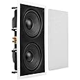 OSD Dual 8" in Wall Subwoofer 350W Reinforced Back Bridge, Easy Install, Paintable Grill, IWS88