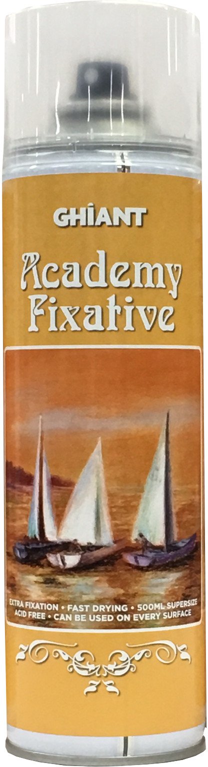 Ghiant Academy Fixative - 500ml Spray Can, Clear, Fast Drying, Non-Yellowing, Suitable for Pastel, Crayon, Charcoal
