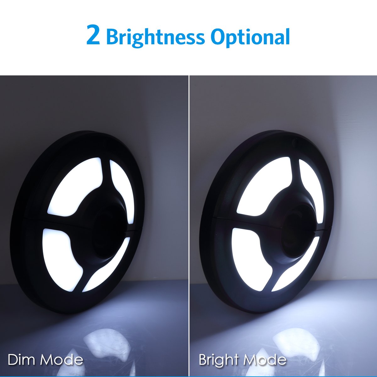 Amir Patio Umbrella Light Cordless With 36 Led Night Lights 2 Modes Brightness Adjustable Umbrella Led Light Battery Operated Umbrella Pole Light For Umbrellas Camping Tents Or Outdoor Use Black