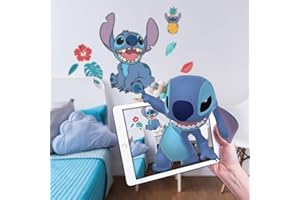 Wall Palz Disney Lilo and Stitch Wall Decals - Stitch Wall Stickers with 3D Augmented Reality Interaction - 25" Lilo & Stitch Bedroom Decor - Disney Wall Decor