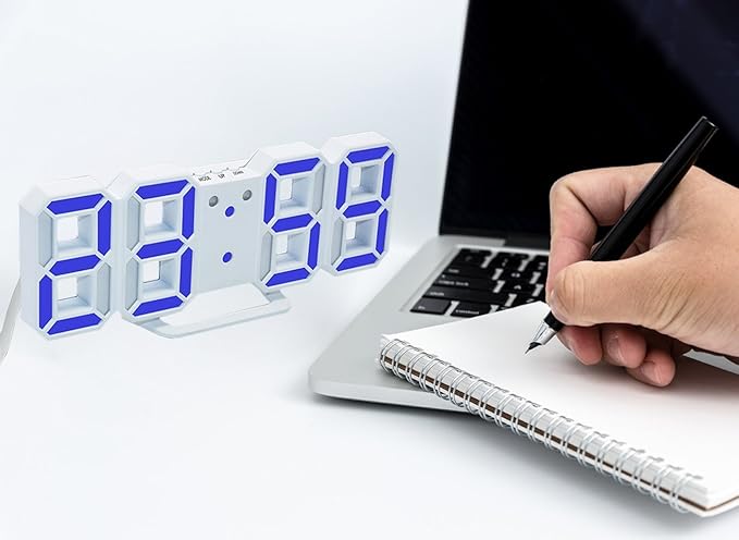 TKSTAR Elektronische LED Digital Wecker,Extra Helle LED Schreibtisch/Wand hängen Digital Wecker,einfach zu lesen digitale Uhr