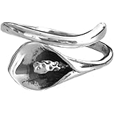 Helen de Lete Vintage 3D Calla Flower 925 Sterling Silver Ring For Women