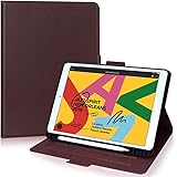 FYY iPad 10.2 Case 8th Gen (2020)/7th Gen (2019), iPad 10.2 2019 2020 Case with Pencil Holder Luxury Cowhide Genuine Leather