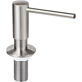 EADOT Brushed Nickel Built in Soap Dispenser for Kitchen Sink with 17 OZ PET Bottle Brass Pump Head Deck Mounted Dish Soap Dispenser