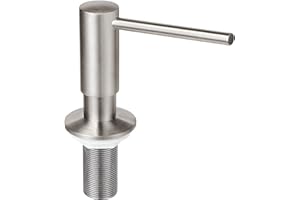 EADOT Built in Soap Dispenser for Kitchen Sink Brass Head Pump Set Dish Soap Dispenser Stainless Steel Brushed Nickel with 17