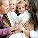 Super Soft Saranoni Boutique Quality Swirl Lush Luxury Baby Blanket (Ivory Swirl Gingersnap, Receiving Blanket 30
