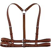 eYLun Women Leather Harness Punk Body Waist Belt - Adjustable Goth Waist Straps