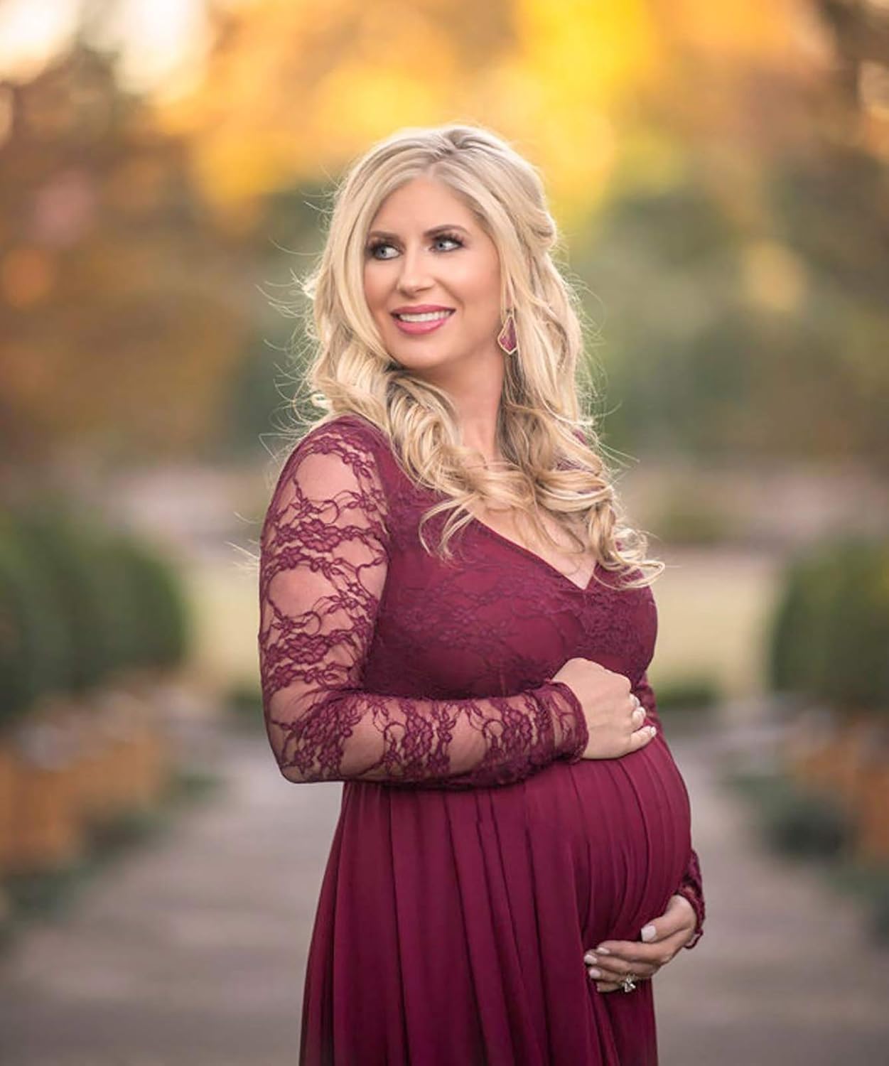 Women's Maternity Dress Maxi Baby Shower Pregnancy Dresses for Photoshoot at  Women’s Clothing store