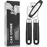 Geolinca Manual Handheld Strong Can Opener, Sharp Cutting Wheel for Smooth Edge Cut, Comfortable Soft Handle, Easy to Use Tur