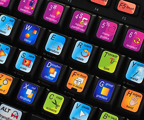 NEW ADOBE ILLUSTRATOR KEYBOARD STICKERS FOR DESKTOP, LAPTOP AND NOTEBOOK