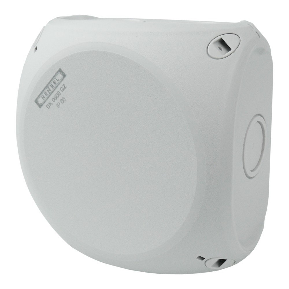 Hensel DK 0600 GZ Cable Junction Box without Clamp IP66 Junction Box Wet Room Empty Housing Hensel 5440 Grey