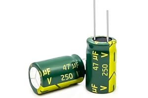 XUGERIP 10 PCS 250V 47UF Electrolytic Capacitor, High Frequency Aluminum Electrolytic Capacitors for Refrigerator, TV, LCD Monitor