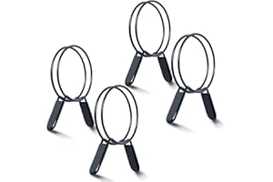 POWERTEC 4 Inch Double Loop Hose Clamps for Collection Hose and Dryer Vent, Quick Release Spring Clamps for Dust Collector and Fittings, 4 pack (70195-P2)