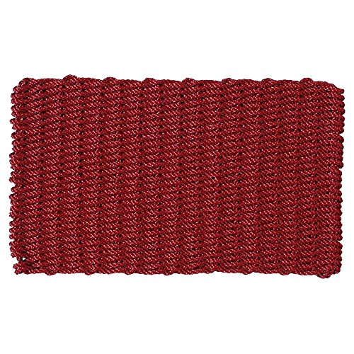Burgundy Rectangular Handcrafted Doormat - Original (Estate: 30 in. W x 50 in. L)