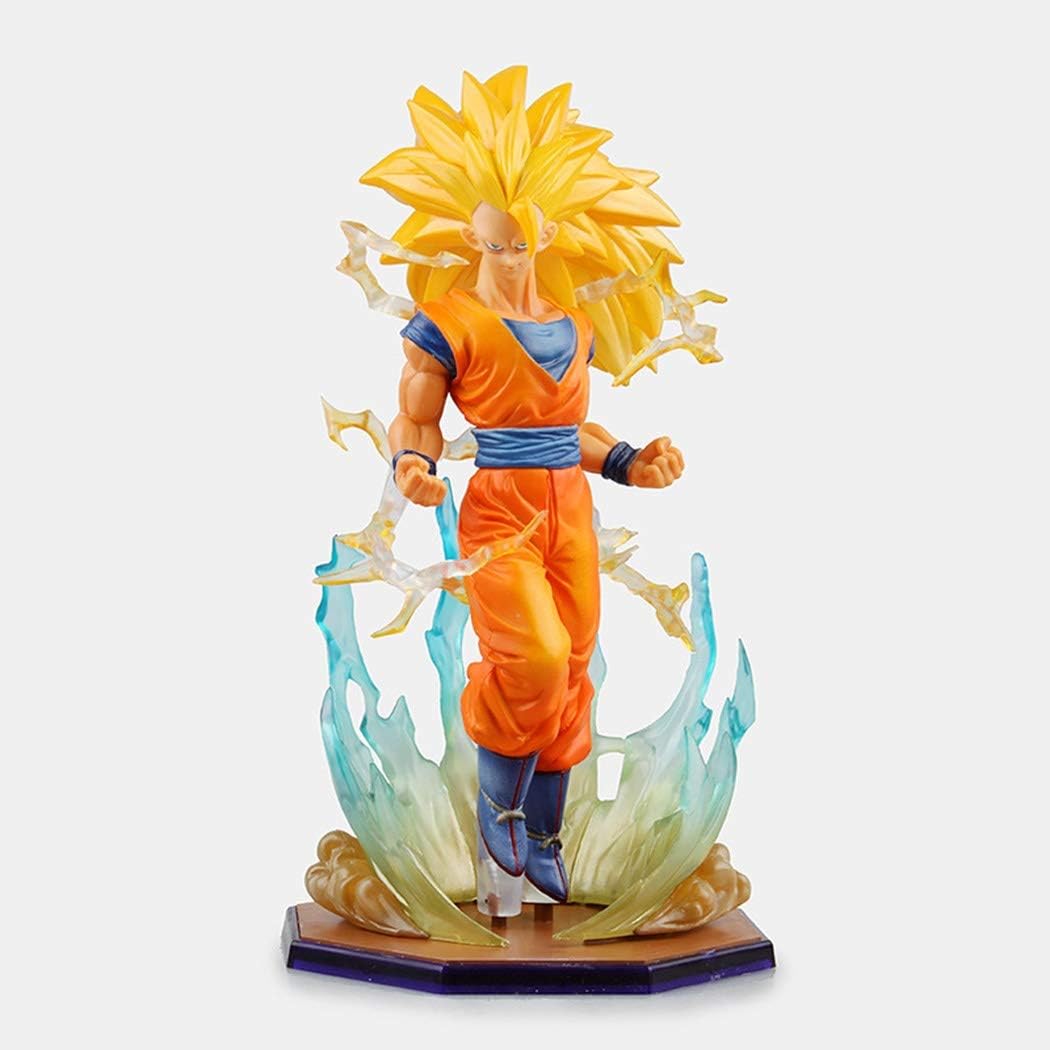Son Goku Figure Statue, Super Saiyan Style, Dragon Ball Anime Toy Model Statue Figurine,, Height 18m
