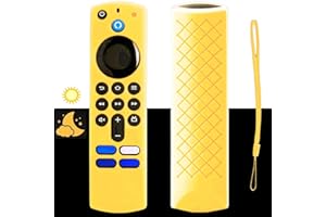 YAREETY Silicone Remote Cover for 3rd Gen. / 4K Streaming Device, Anti-Slip Washable Protective Case with Lanyard - Glow Oran