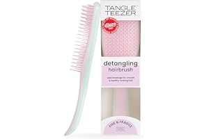 Tangle Teezer Fine & Fragile Ultimate Detangler Brush, Dry & Wet Hair Brush to Detangle & Reduce Breakage, Marshmallow Pink & Mint