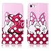 Yakamoz Lovely Cute Pink Bow Bowkot Glove Leather Flip Wallet Stand Case with Card Slots for Apple iPhone 5 5S with Free Screen Protector & Stylus Pen