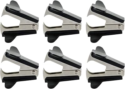 Early Buy 6 Pack Black Staple Remover Steel Jaws Office School
