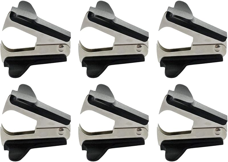 Early Buy 6 Pack Black Staple Remover Steel Jaws Office School
