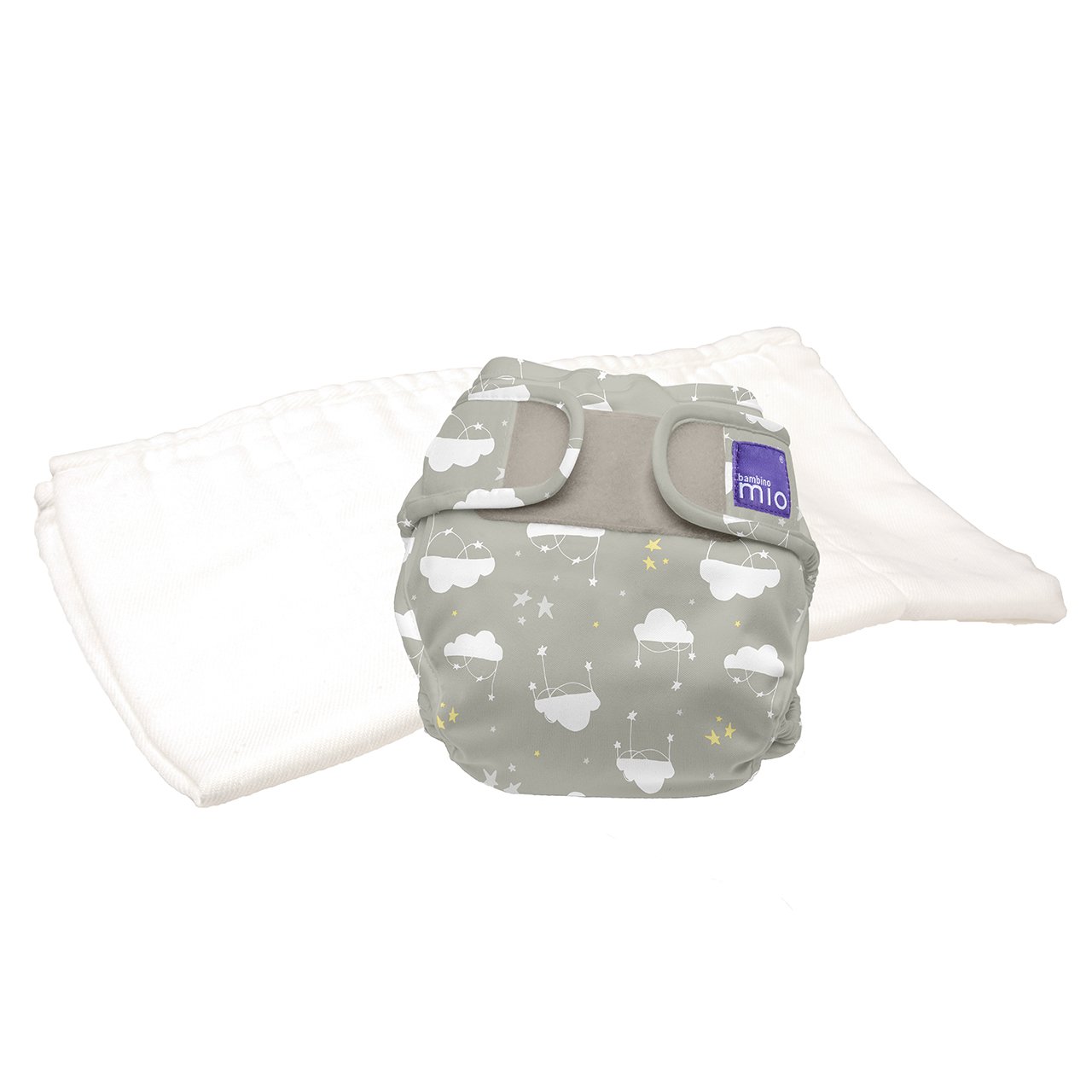 Bambino Mio, mioduo two-piece reusable nappy, cloud nine, size 2 (9kgs+)
