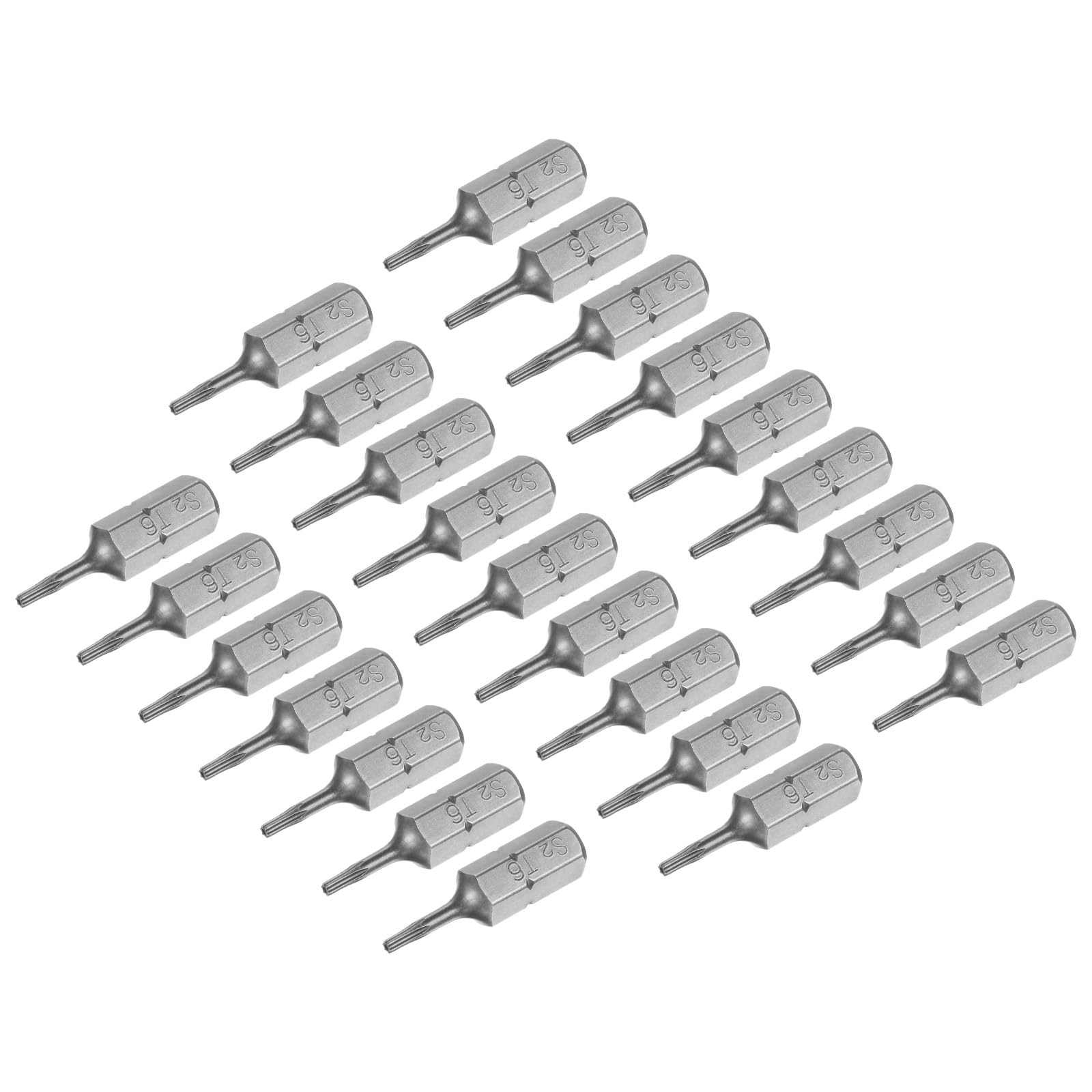 uxcell Torx Bits 1/4 Inch Hex Shank 25mm Length Magnetic Screwdriver T6 Screw Driver Bit S2 Alloy Steel 25pcs