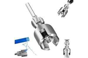 JEWSUVA Integrated Internal & External Pipe Threading Tool, Pipe Thread Cutting Tool, Electric Drill Compatible PVC Pipe Threader Kit, for Plastic PPR Pipe Tap Die Set (3/4" (DN20))