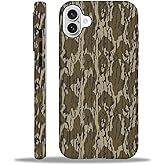 SmaMZ for iPhone 16 Case, T2 Lands Camo Shockproof Rugged Cover Dual Layer Soft TPU Hard PC Bumper Case Design for iPhone 16