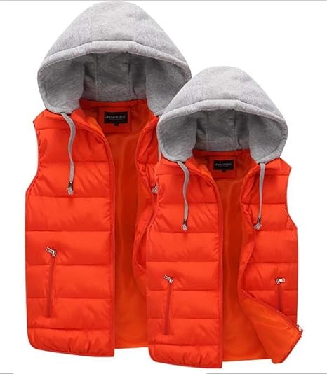 Amazon ジャンーウェ 中綿ベスト メンズ ダウンベスト パーカー フード付き 無地 ジャケット ノースリーブ カジュアル ユニセックス スポーツ アウタドア あったか トレーナー パーカー 通販