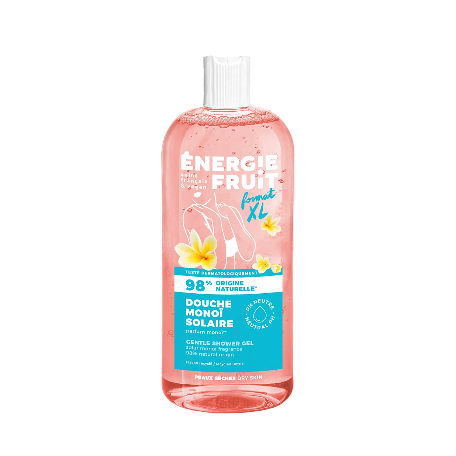 Energie Fruit Gel Douche Fleur d'Oranger et Monoï 500ml Bio Pour Peau Normale
