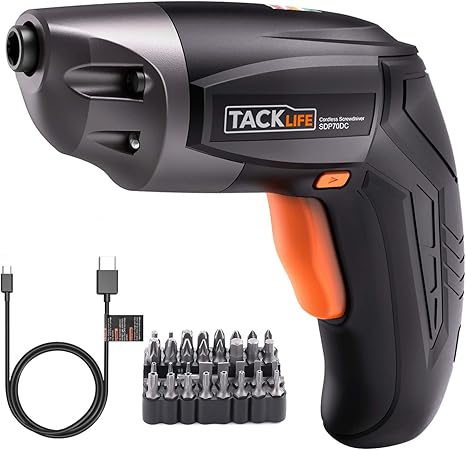 Tacklife Sdp70dc Mini Visseuse Sans Fil Noir 10 W 3 6 V Amazon Fr Bricolage