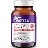 New Chapter Fermented Vitamin D3 2,000 IU, Organic, ONE Daily for Immune, Heart & Bone Support + Whole-Food Turmeric, Adaptogenic Reishi Mushroom, 100% Vegetarian, Gluten Free, 60 Count