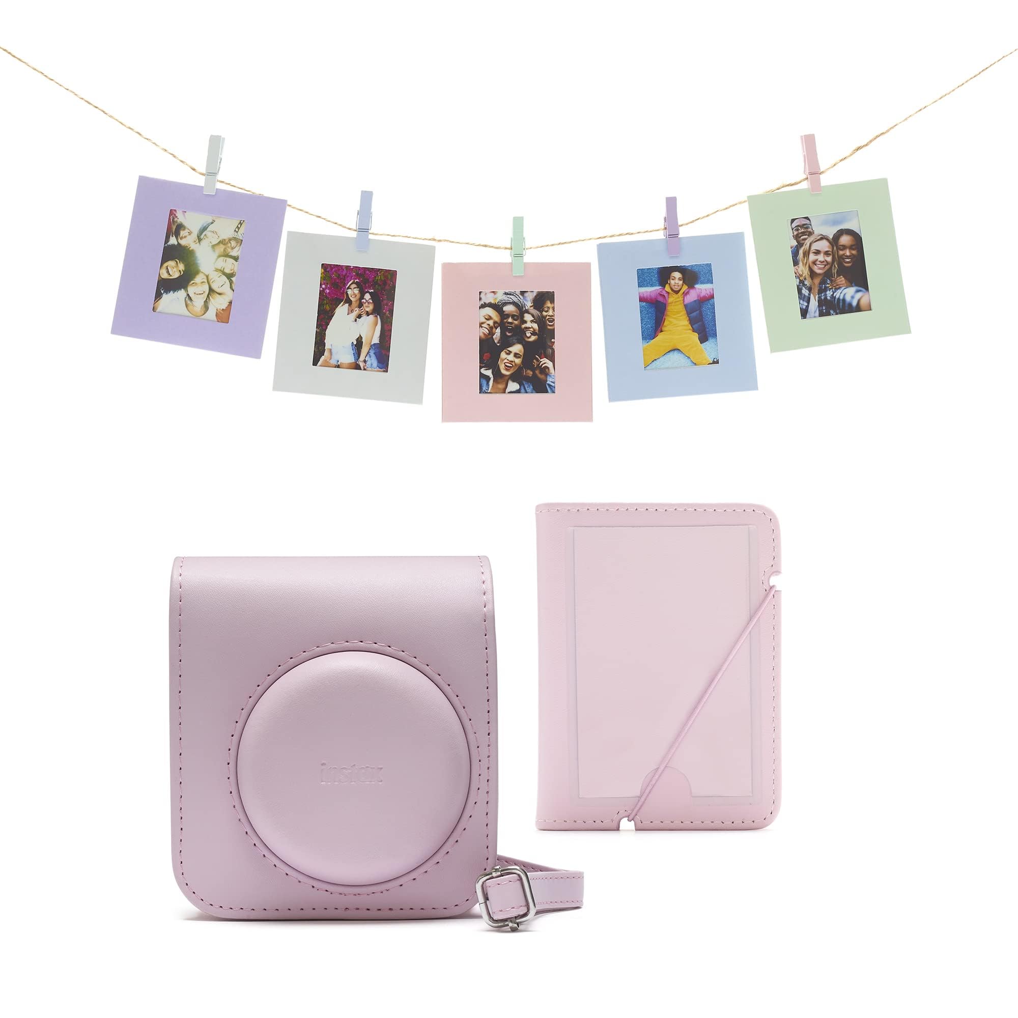 INSTAX mini 12 acessory kit, Camera case, Photo Album, Hanging Cards and pegs, Blossom Pink — image 1