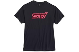 Subaru Genuine STi LOGO Tee T Shirt Wrx Sti Impreza Black Sizes Small to 5X Rally new (LARGE)