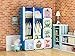 MAGINELS Portable Kid Organizers and Storage Organizer Clothes Wardrobe Cube Closet Bedroom Armoire Children Dresser Hanging Rack Forest Animal Blue 8 Cube & 2 Rod